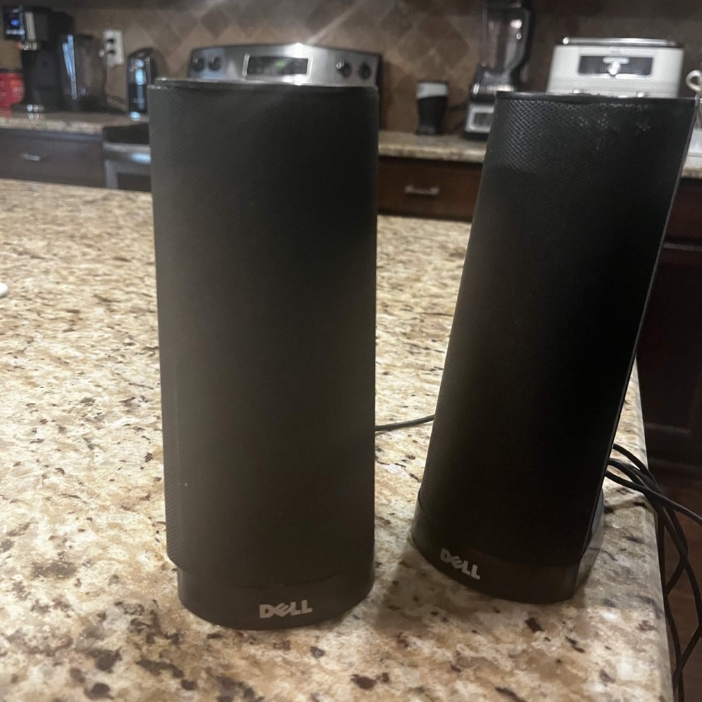 Dell Black Desktop USB Speakers Pair